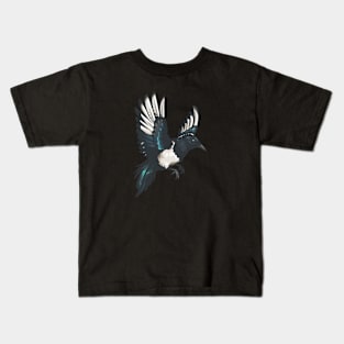 Black-Billed Magpie Kids T-Shirt